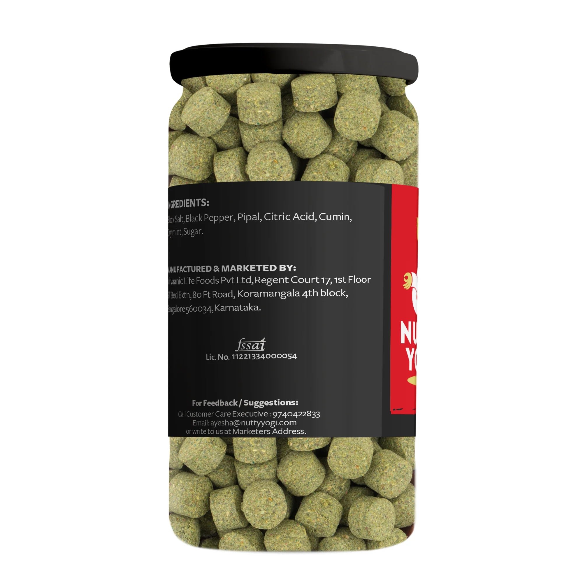 Digestive Pudina-Improves Digestion, Improves Immunity -No preservatives- Nutty Yogi 100gm