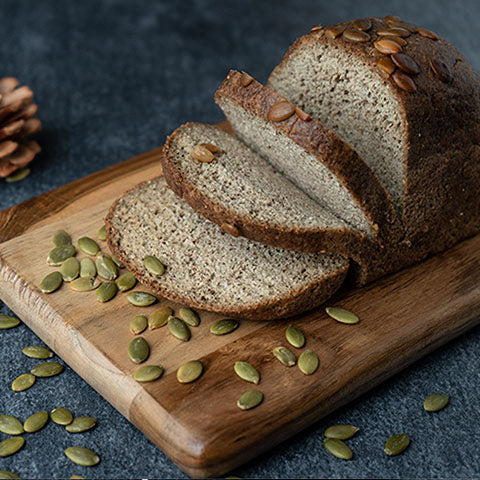 Bread | Pumpkin Seed Bread - Mini Loaf - Vegan, Gluten Free Keto Friendly Bread - No Maida, Zero Trans Fat, Grain Free, Diabetic Friendly & No Additives – Get Sorted - 350gm