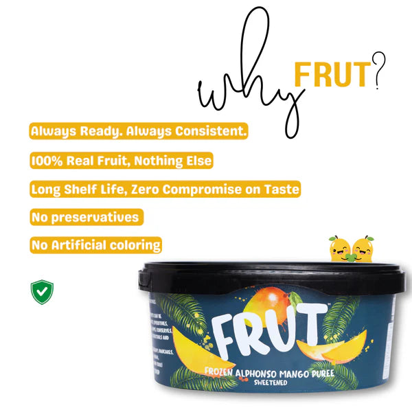 Alphonso Mango | Frozen Alphonso Mango Puree (Natural & Unsweetened) – No Artificial Flavours & Preservatives – Frut – 1000gm