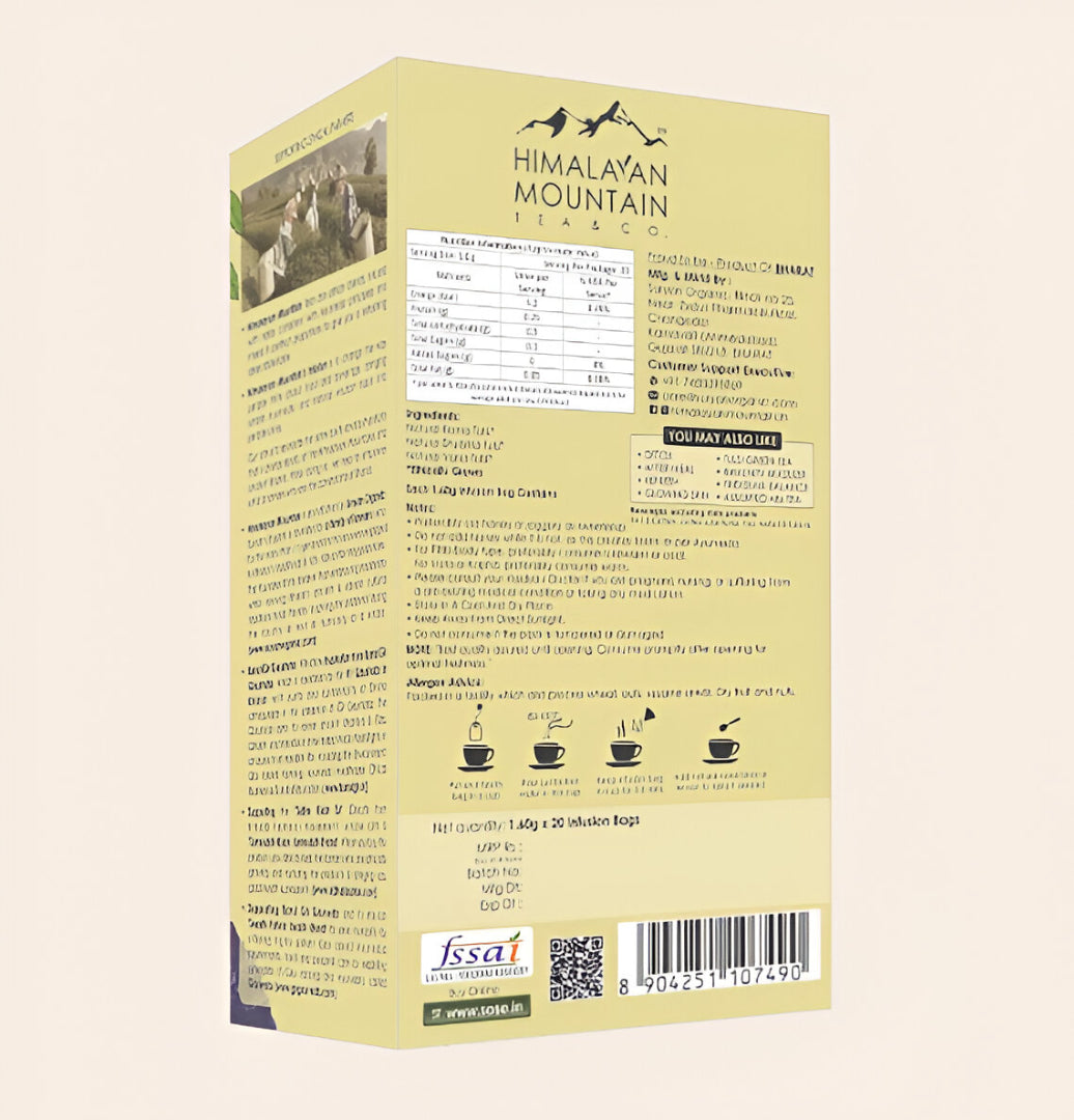 Tea | Pure Tulsi - Made With Wthical & Natural Herbs - Rmaa - Shyama - Vana Tulsi - Stress relieving & Calming & Boosts Immunity - Himalayan Mountain – 1.60g x 20 Infusion Bags