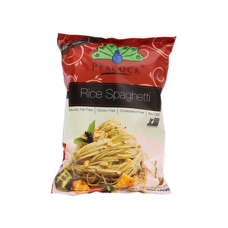 Rice Spaghetti – Gluten Free, Cholesterol Free & Fat Free - Peacock - 200gm