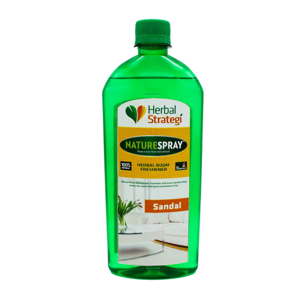 Room Freshener| Sandal Herbal Room Freshener & Disinfectant – Herbal Strategi – 500ml