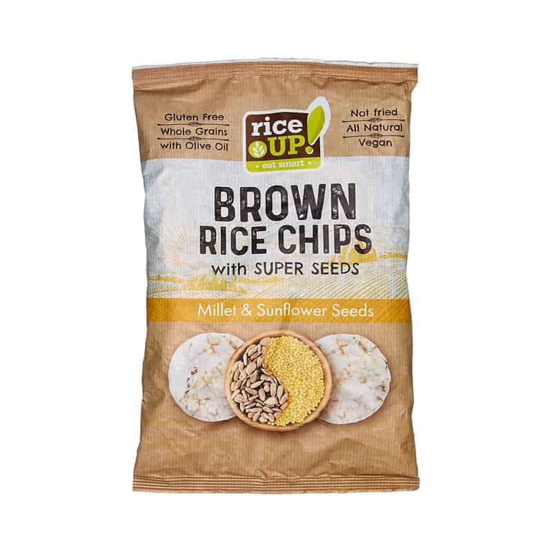 Chips | Millet and Sunflower Seeds Brown Rice Chips - RiceUp - 60gm