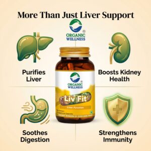 Health Supplements | Liv Fit (Liver Function) -Detox & Repair Fatty Liver Formula ,Healthy Liver -No Artificial Additives- Organic Wellness - 90 Vegetarian Capsules