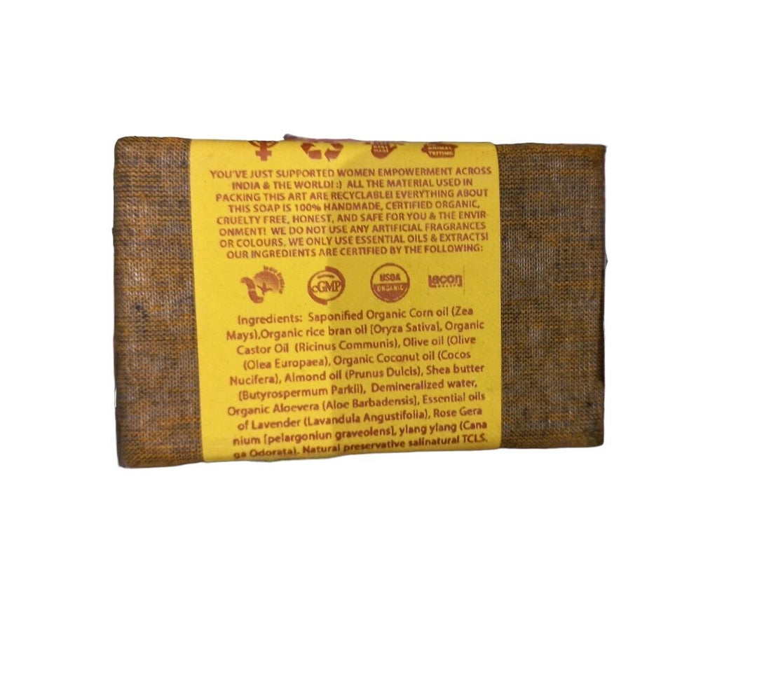 Soap | Ylang Ylang - Oil Soap - USDA Organic - Handmade - No Added Colors, No Added Fragrances & No Chemical - Bon Organic - 100gm