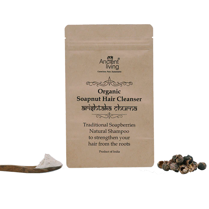 Hair Cleanser | Soapnut - Organic - Traditional Soapberries Natural Shampoo To Strengthen Your Hair From The Root - Ancient Living - 100gm