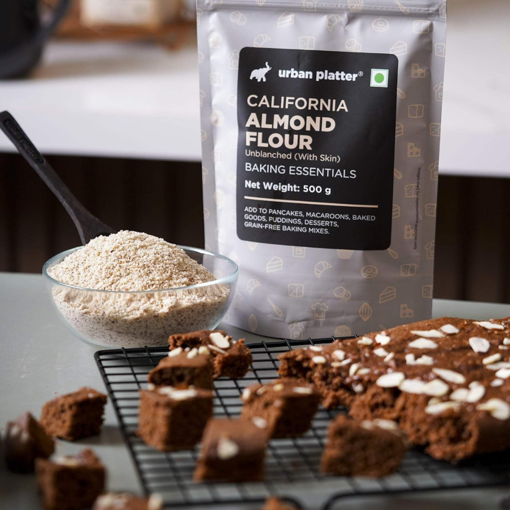 Almond Flour | California - Unblanched (With Skin) - Baking Essentials - Gluten Free - Urban Platter - 500gm