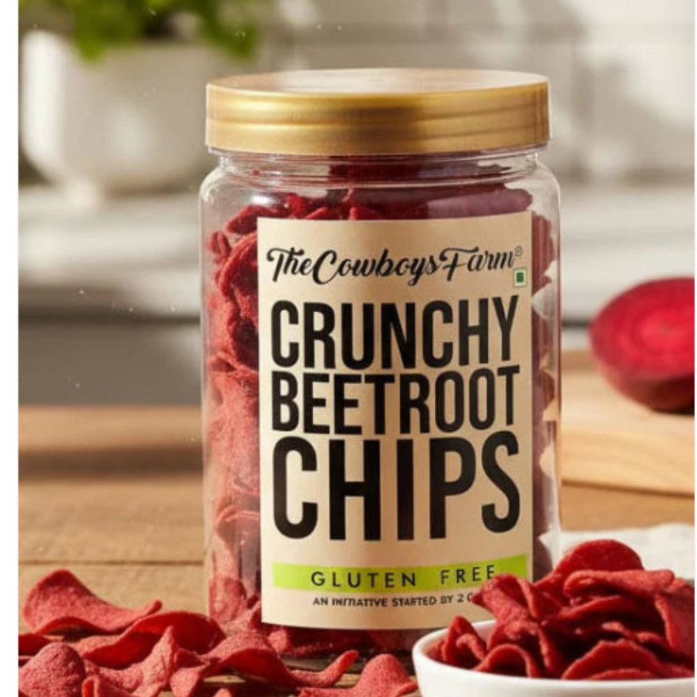 Chips | Beetroot Lentil Chips - Gluten Free - The Cowboys Farm - 150gm