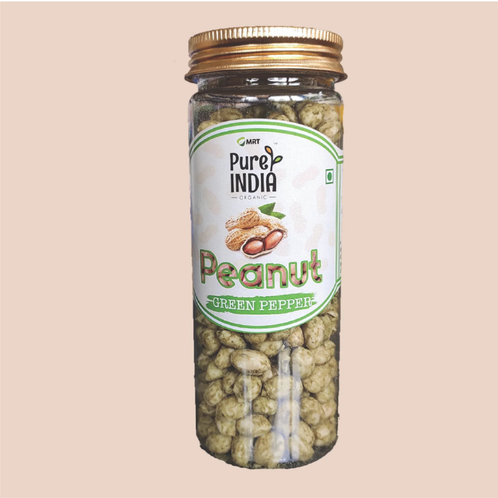 Peanut | Green Chilli – No Added Preservatives, No Refined Oil, No Palm Oil & No Added Flavor Enhancer - Mrt Organic – 150gm