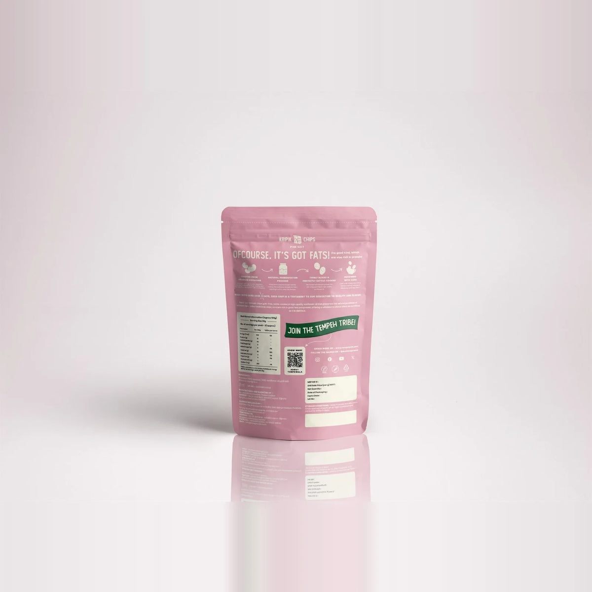 Chips | Kripik Tempeh Chips Pink Salt (19g Protein) -Vegan, Gluten Free, No Artificial Color ,Palm Oil & No Artificial Preservatives – Tempewala – 100gm