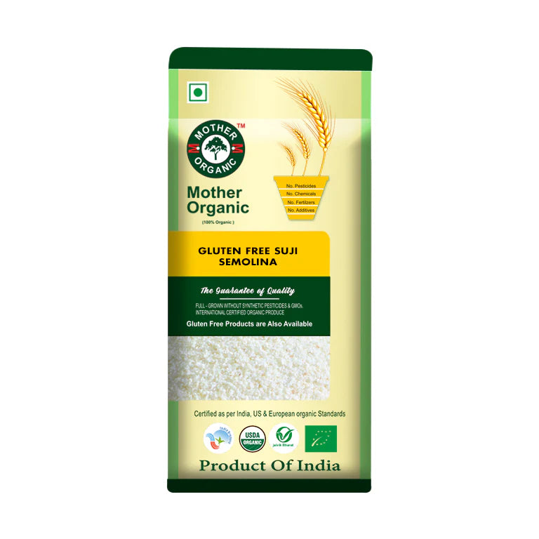 Suji | Rice Suji - USDA Organic - Gluten Free - Mother Organic - 500gm