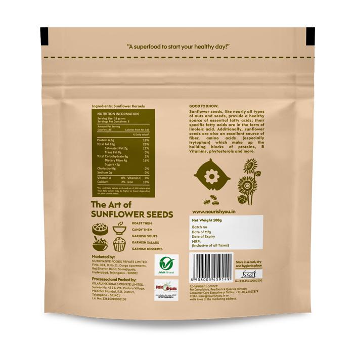 Sunflower Seeds - Nourish You - 100gm