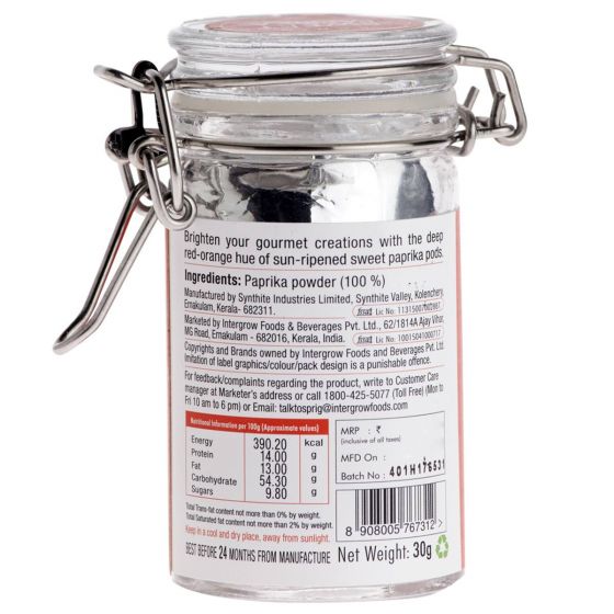 Sweet Paprika - 100% Natural - Sprig - 30gm