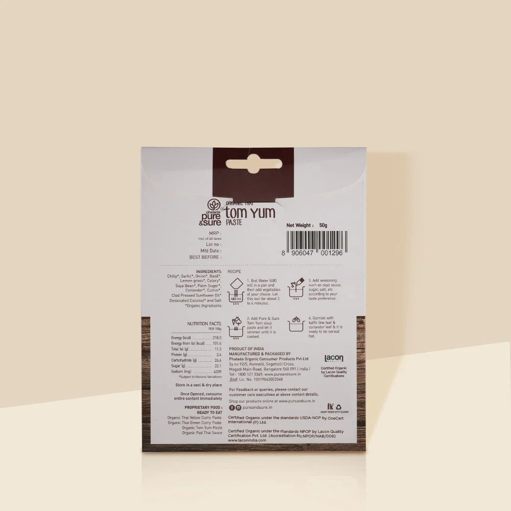 Tom Yum Paste - Pure and Sure - 50gm