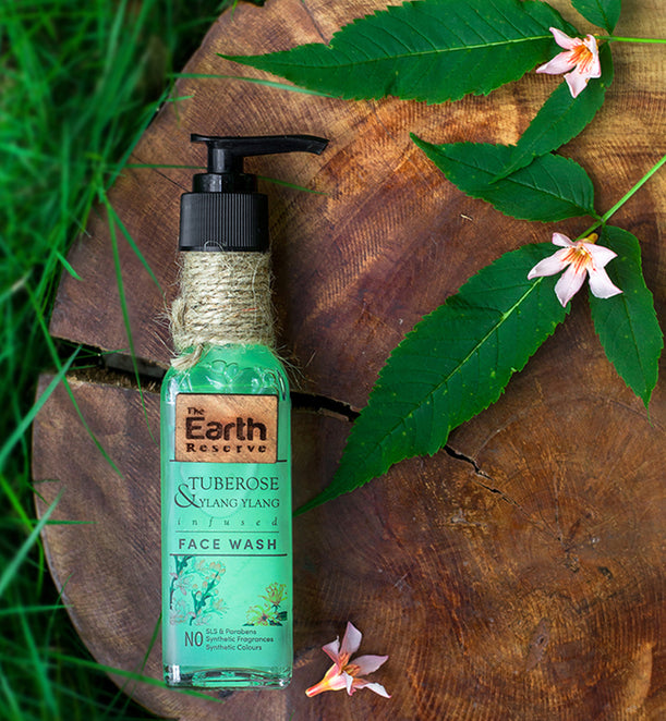 Face Wash | Tuberose & Ylang Ylang - Parabens Free, No Synthetic & No Added Chemical - The Earth Reserve -100ml