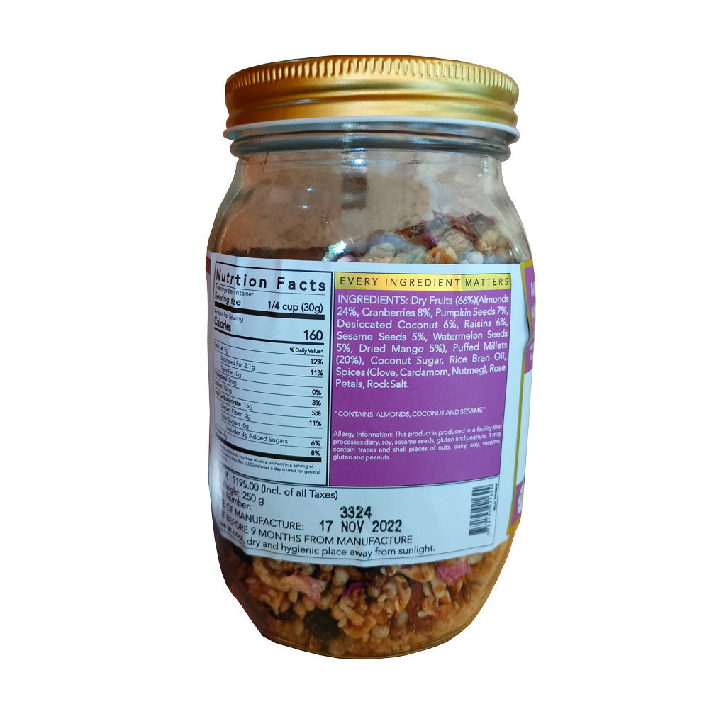 Millet Maverick - Granola - Vegan, Gluten Free & Zero Processed Sugar - The Nibble Box - 250gm