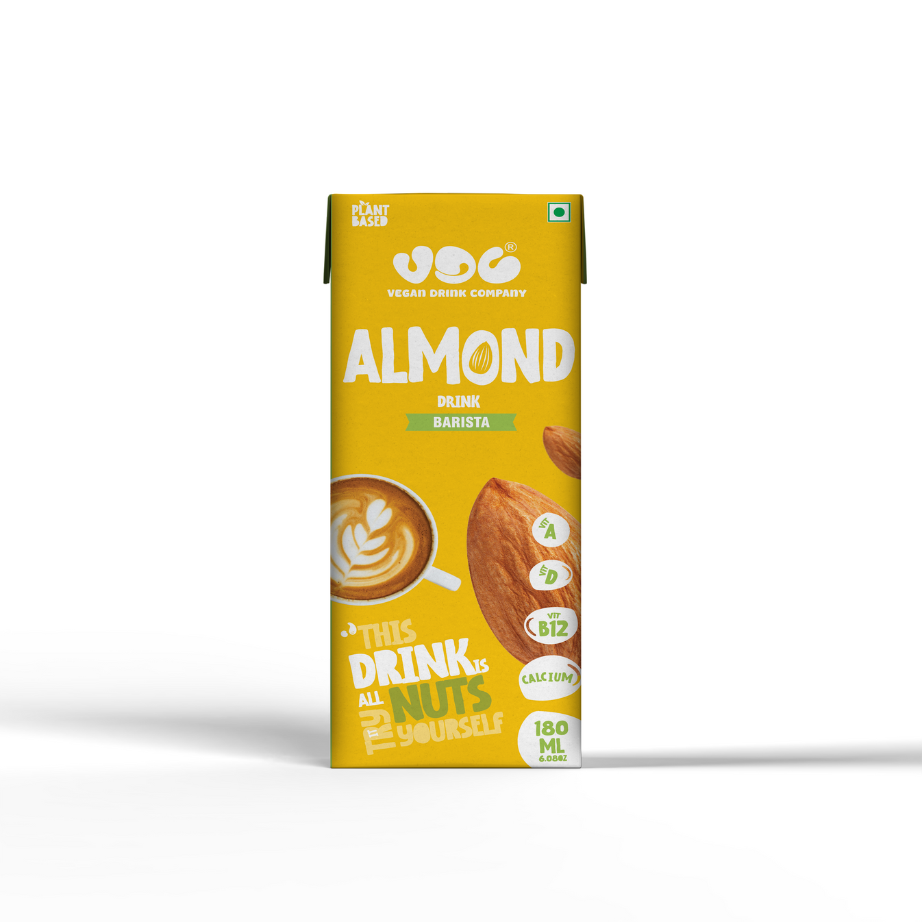 Almond Drink | Barista Edition (Made Using Californian Almonds) – 80% More Protein & Dietary Fibers – Cruelty Free, Soya Free, Non Gmo, No Added Sugar, Preservatives, Cholesterol, No Artificial Flavors & Colors – VDC – 180ml