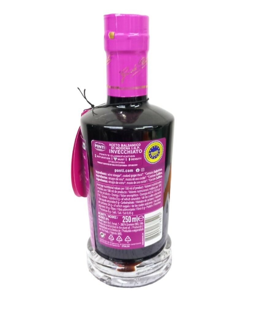 Vinegar | (Cherry Condiment) - Rich And Creamy - Gluten Free - Ponti - 250ml