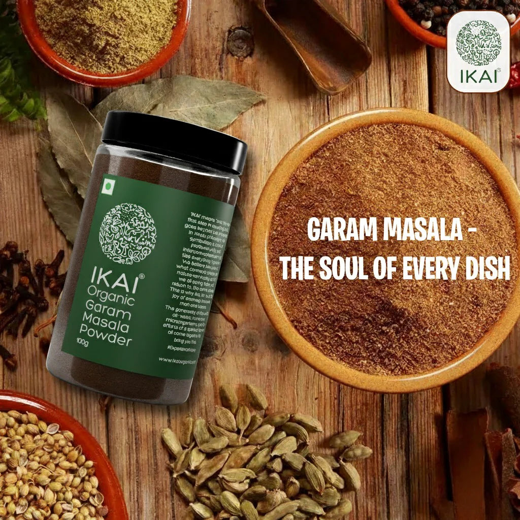 Masala Powder | Garam Masala Powder -Blended Spices - No Preservatives- Ikai Organic – 100gm