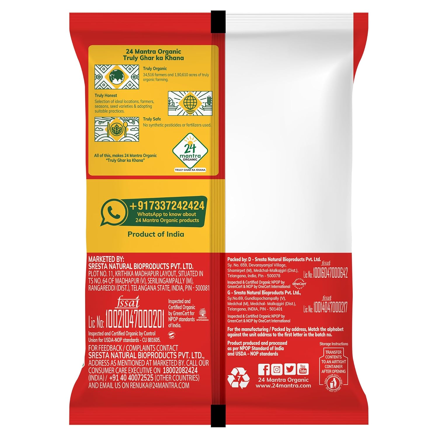 Daliya | Wheat Daliya – USDA Organic – 24 Mantra – 500gm