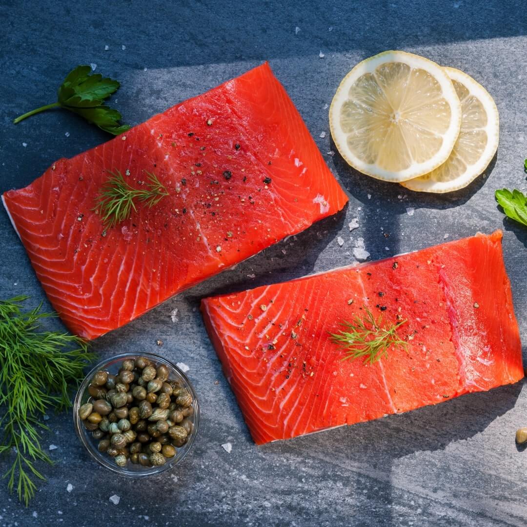 Salmon | Wild Alaskan Salmon Portion (Sockeye) – Fillet – Wild Caught, OMEGA 3, Rich in Protein & No Antibiotics – Big Sam’s – 150gm