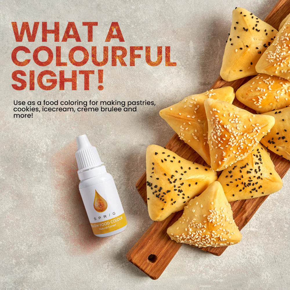 Natural Extracts for Colouring Food and Beverage - Marigold Yellow - Sprig - 15ml