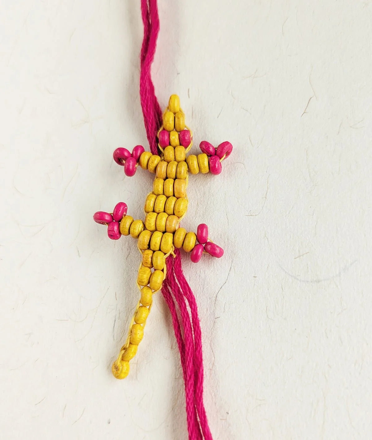 Rakhi | Yellow Chhipkali Rakhi (lizard Rakhi)– Handcrafted – Eco Friendly – Nature’s Soul - Single Piece