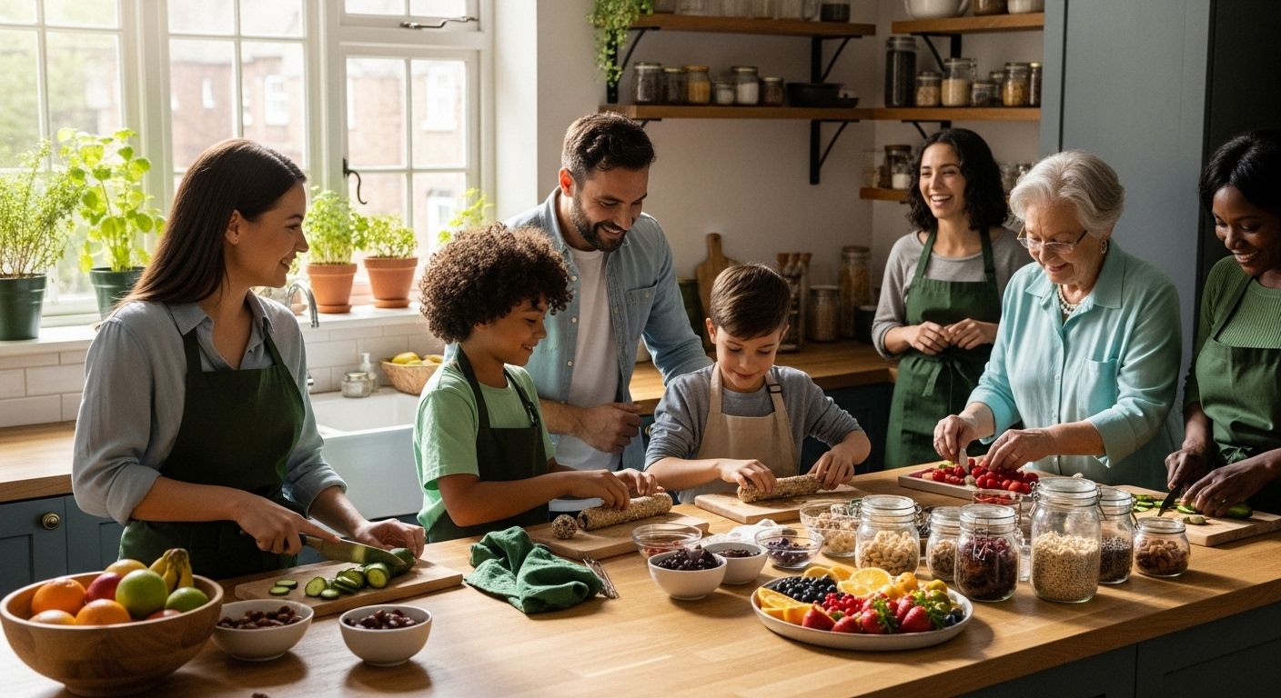 whole food snacks, healthy cooking, group preparation