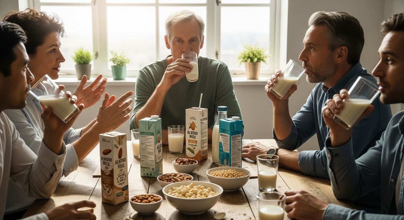 dairy free milk options, plant-based milk, healthy beverages