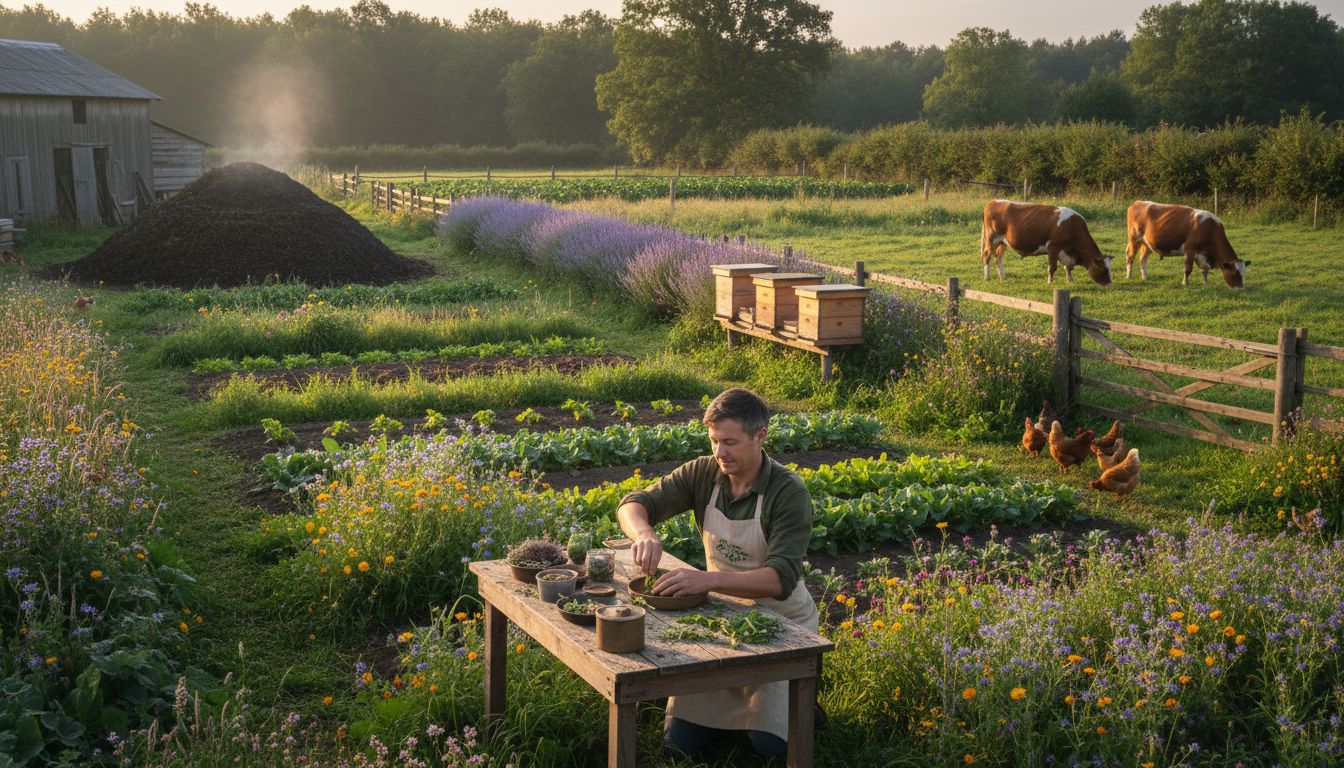 biodynamic farm landscape