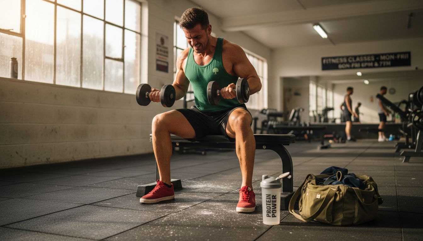 Plant-based athlete training in community gym