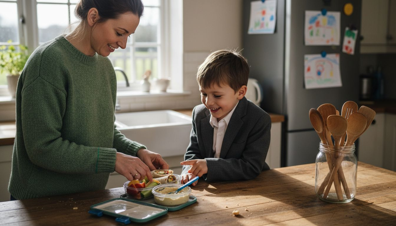 Parent packing healthy gluten-free lunchbox