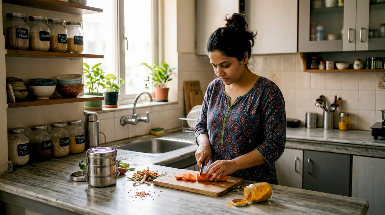 Delhi kitchen gluten-free meal preparation