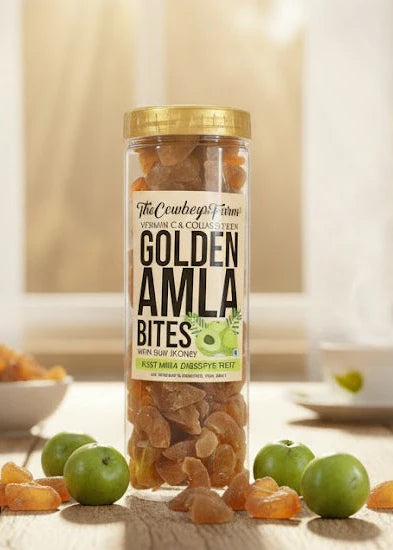 Golden Amla Bites With Raw Honey - No Refined Sugar - The Cow boys Farm - 320gm