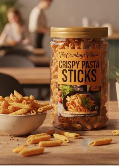 Crispy Pasta Sticks - Gluten Free, No Palm Oil &amp; No Added Preservatives – The Cow Boys Farm – 130gm