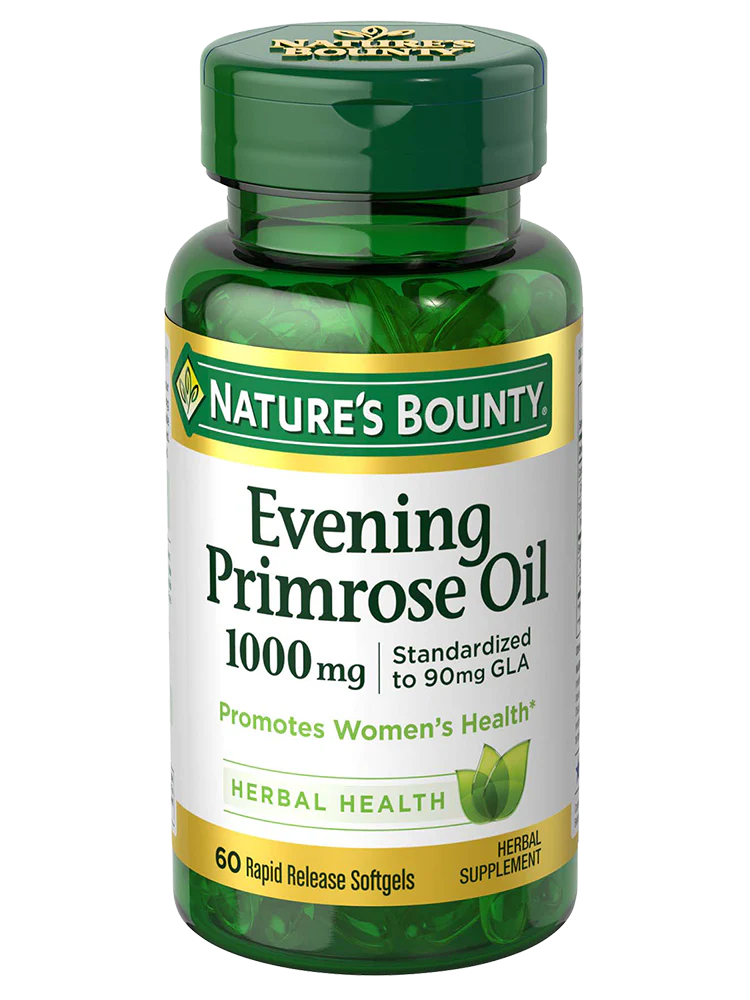 Evening Primrose Oil | 1000mg (Standadized to 90mg GLA) - Promotes Women&