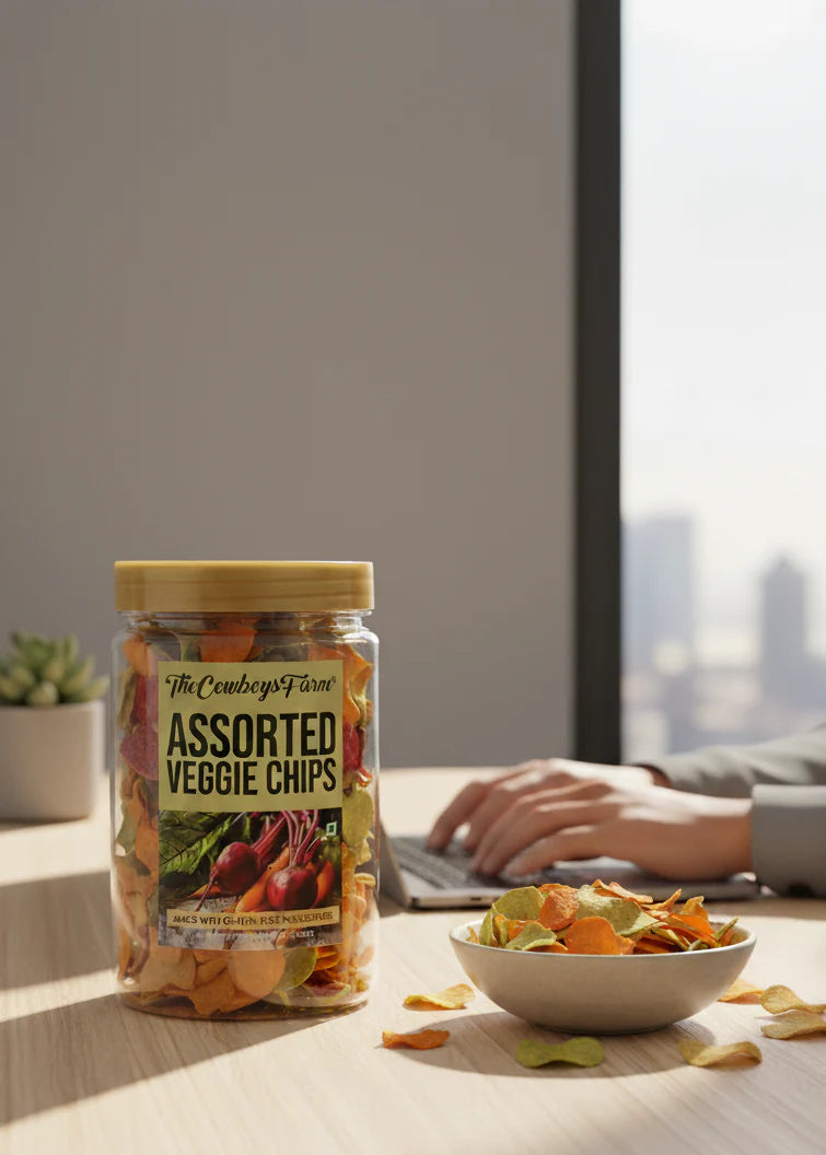 Chip | Assorted Veggie Chips- Gluten Free, No Onion, No Garlic, No Palm Oil &amp; No Added Preservatives - The Cow Boys Farm – 150gm