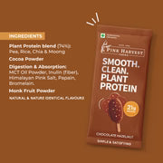 Chocolate Hazelnut - Smooth Clean Plant Protein- 21 g Protein- Vegan , Gluten Free - Supports Muscle Growth, Help Avoid Bloat- No Artificial Flavours &amp; Sweeteners, No Gums, No Chalkiness - Pink Harvest – 37 gm