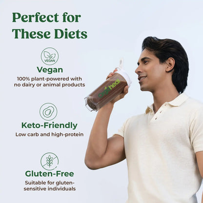 Protein Powder | Organic Plant-Based Protein Powder (Chocolate) - 28g Plant Protein -USDA Organic - Vegan, Gluten Free &amp; Dairy Free - Orgaheal - 980gm