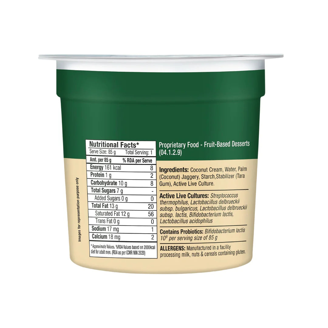 Coconut Blend | Non Dairy Coconut Blend - Sweetened With Coconut Jaggery - Gluten Free -Zero Preservatives  – Epigamia – 85gm