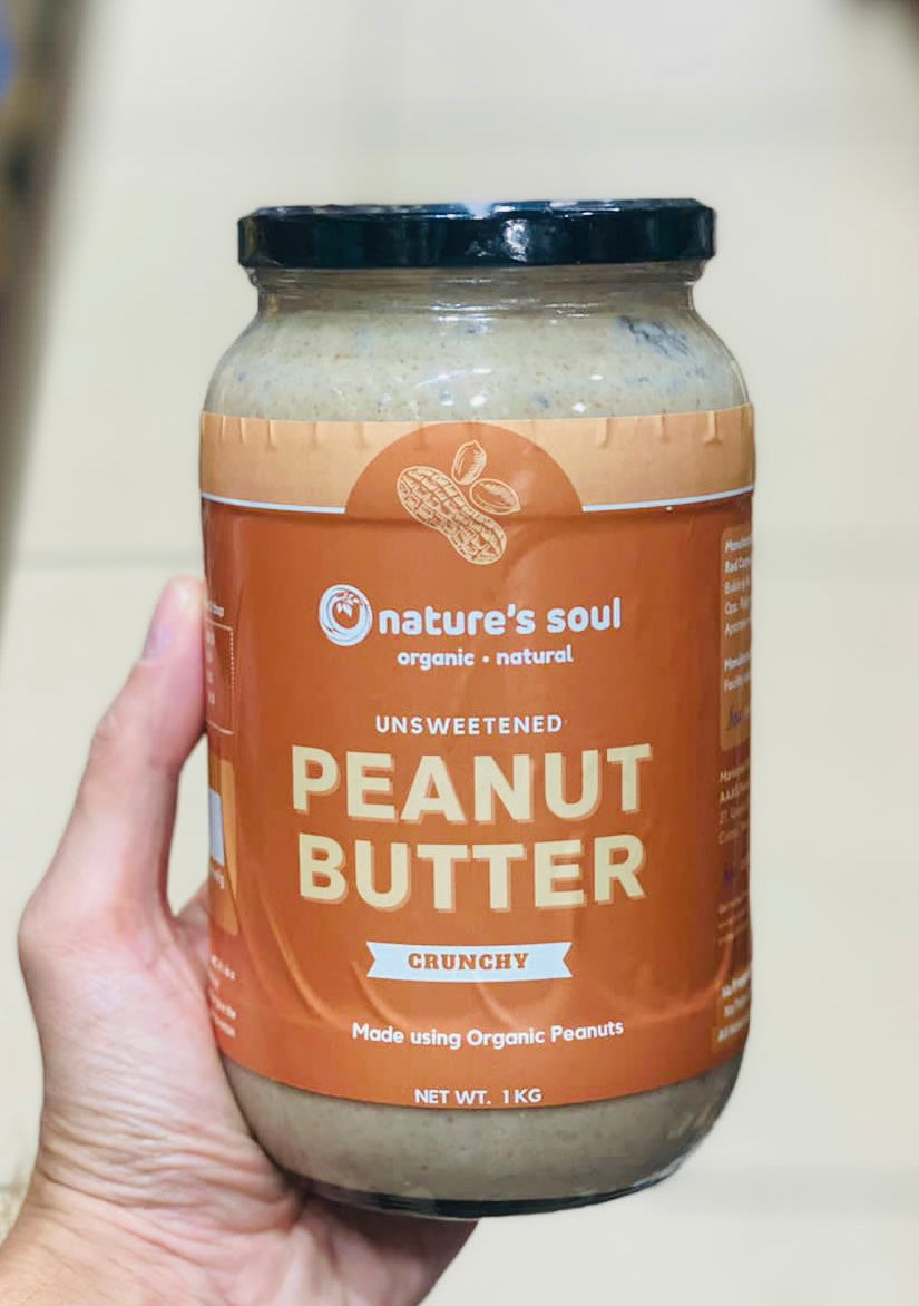 Peanut Butter - Crunchy - Unsweetened - Made from Certified Organic Peanuts - Nature&
