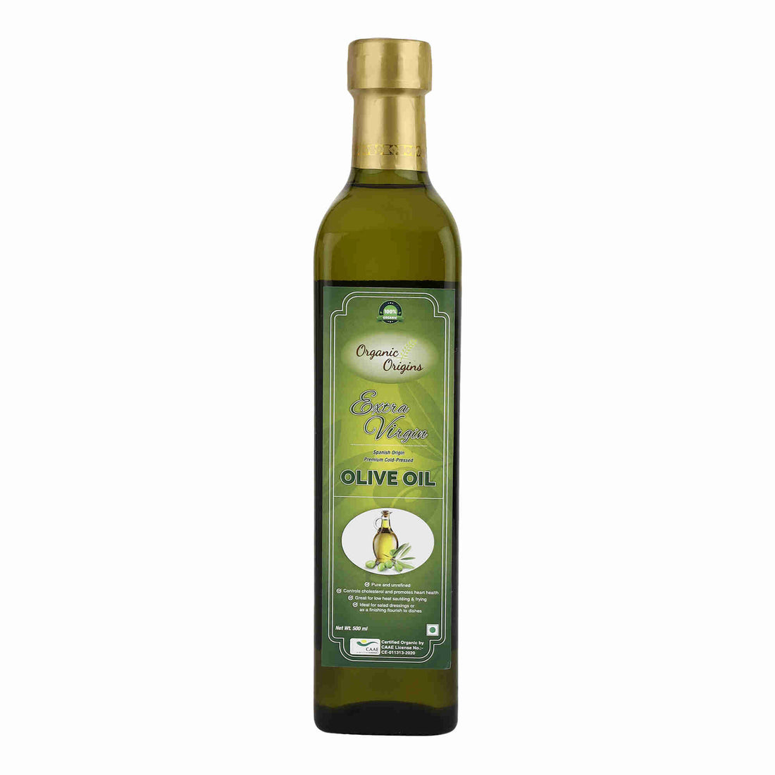 Olive Oil | Extra Virgin - Cold Pressed - Spanish Origin - Organic Origins - 500ml