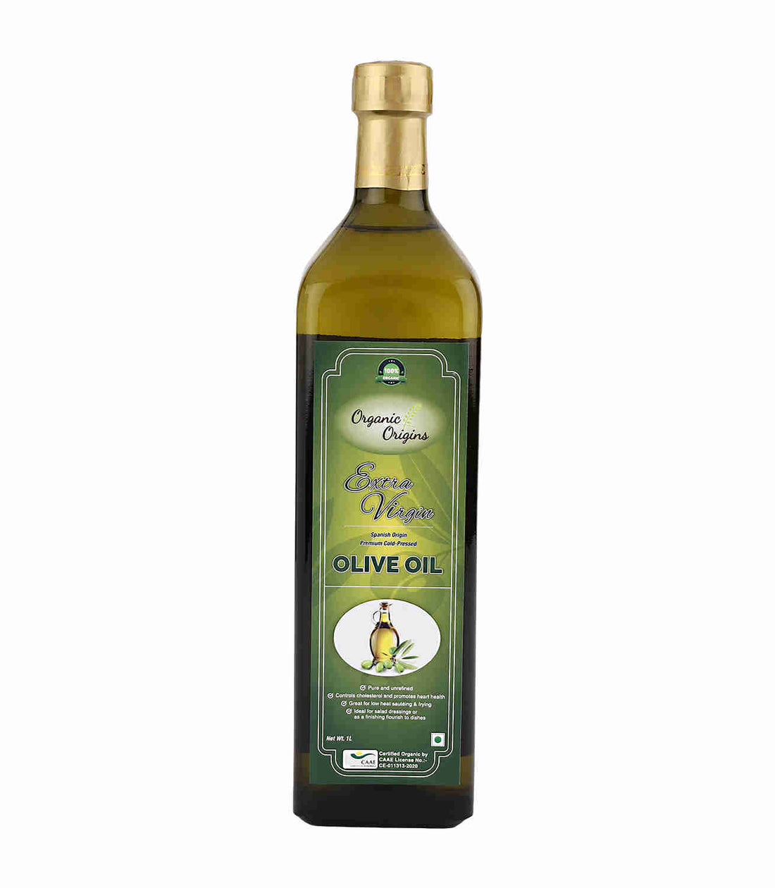 Olive Oil | Extra Virgin - Cold Pressed - Spanish Origin - Organic Origins - 1000ml