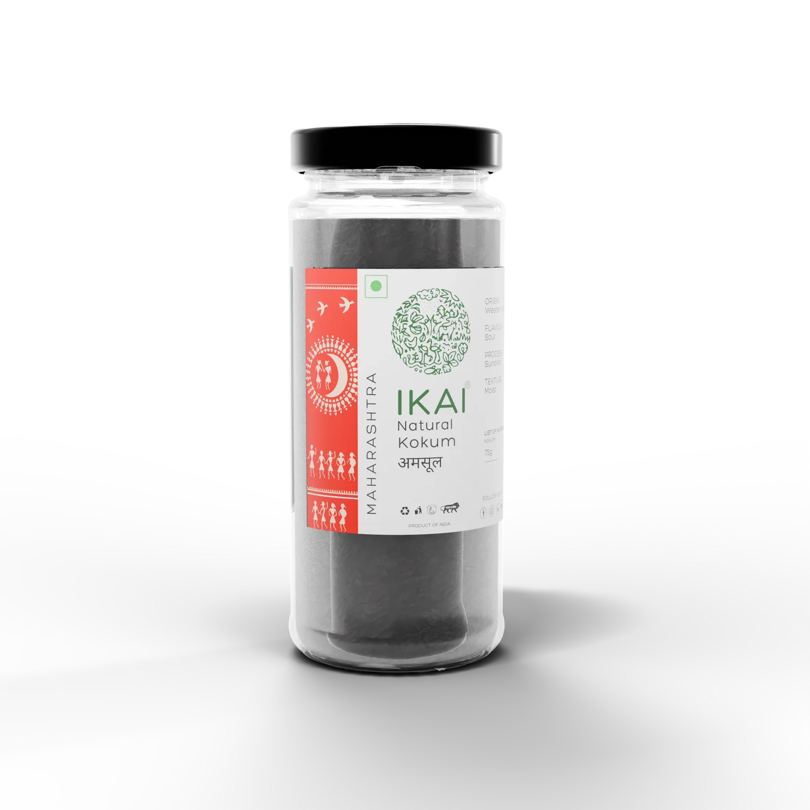 Natural Kokum -Dried Mangosteen - Regional Speciality (Maharashtra) - No Preservatives- Ikai Organic – 100gm