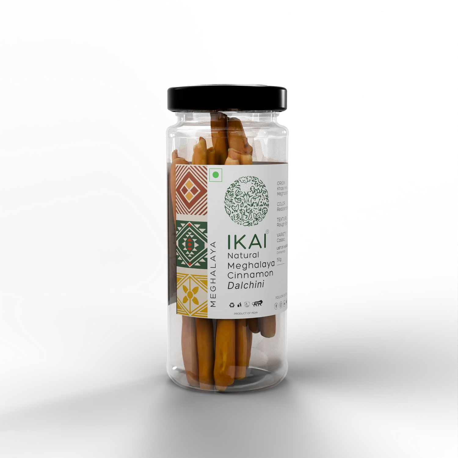 Cinnamon |Natural Meghalaya Cinnamon (Dalchini) - Regional Speciality Meghalaya  - No Preservatives- Ikai Organic – 50gm