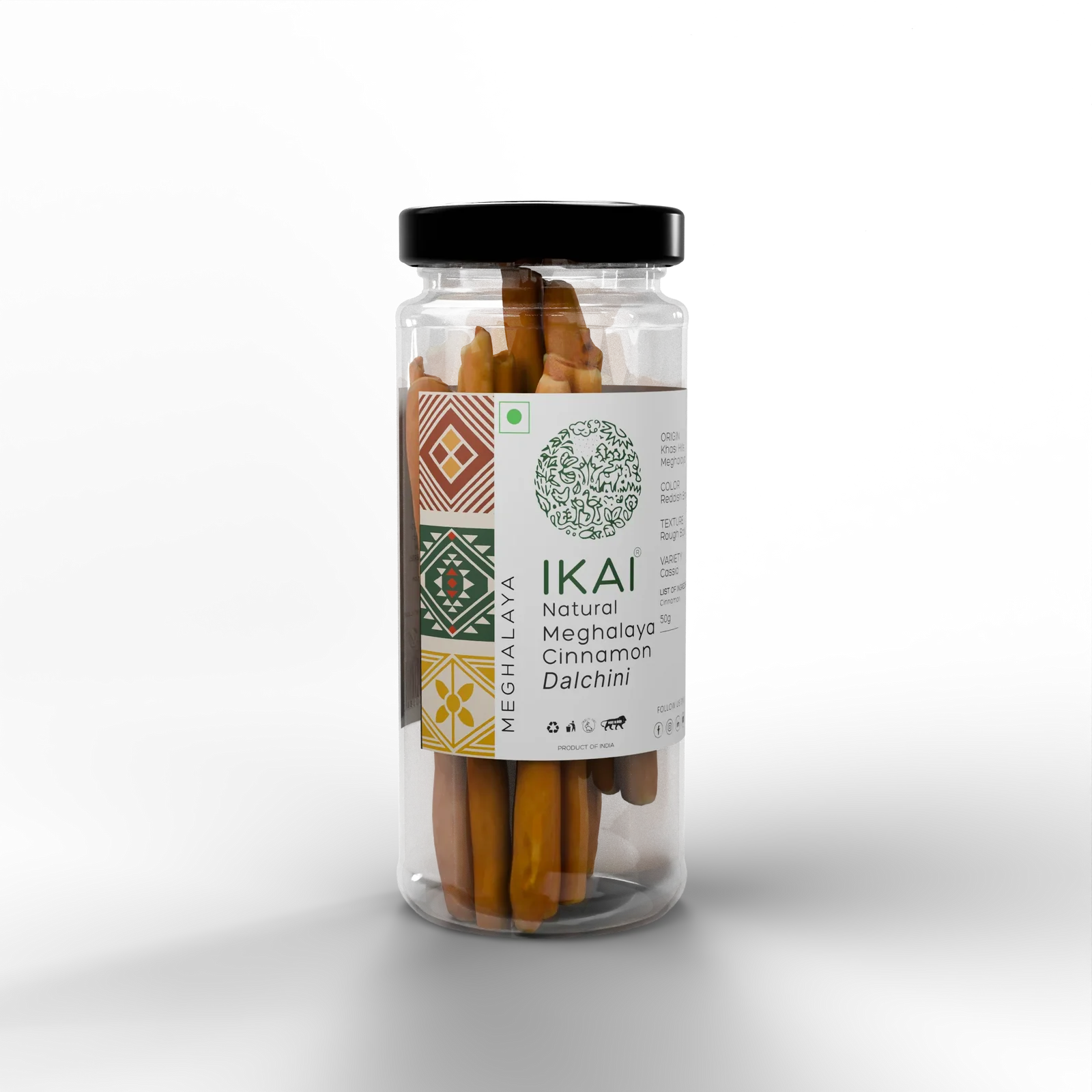 Cinnamon |Natural Meghalaya Cinnamon (Dalchini) - Regional Speciality Meghalaya  - No Preservatives- Ikai Organic – 50gm