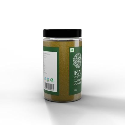 Coriander Powder |Organic Coriander Powder (Dhaniya Powder)-Pure , Aromatic Spice  - No Preservatives- Ikai Organic – 100gm