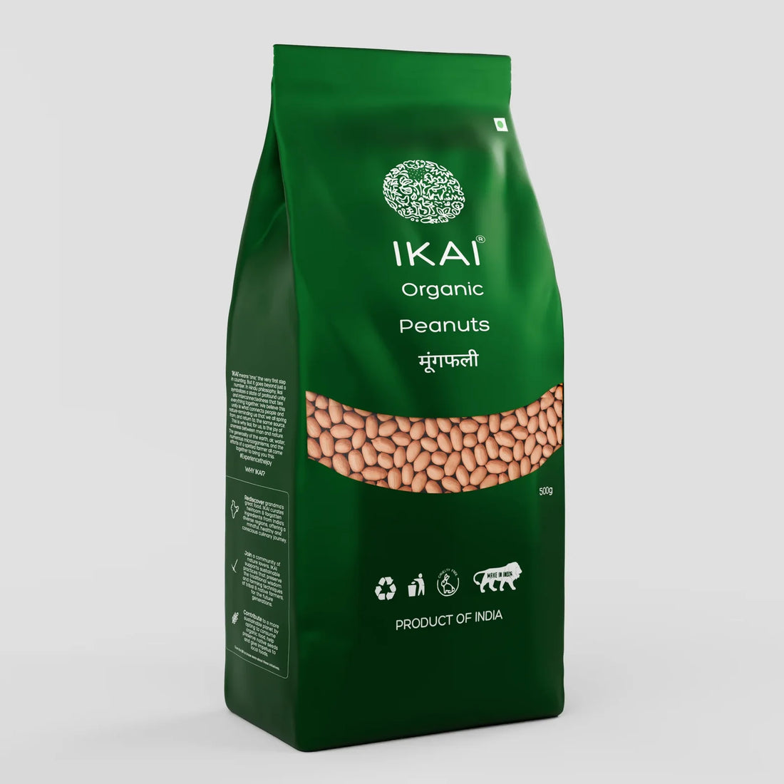 Peanuts |Organic Peanuts (Groundnut) - Healthy Fats - Natural Protein Foods -No Preservatives- Ikai Organic – 500gm