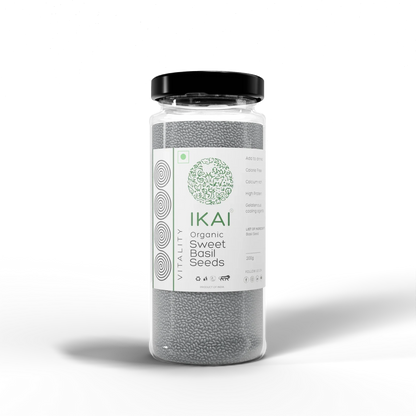 Seeds| Sweet Basil Seeds - Sabja - Customised for Vitality ( High Protein ) - Support Weight loss - No Preservatives- Ikai Organic – 100gm