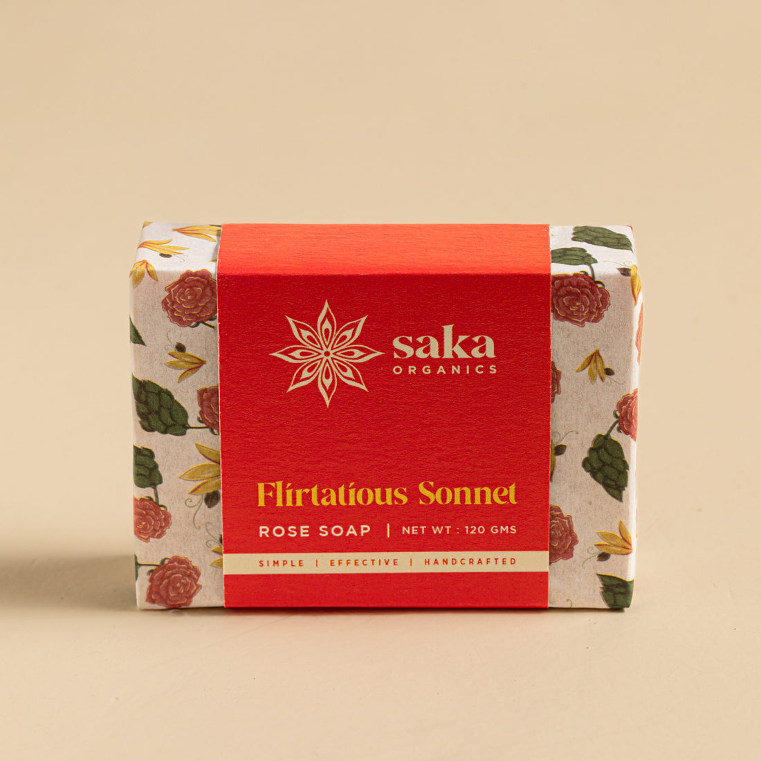 Soap | Flirtatious Sonnet (Rose Soap) – Handcrafted – Saka Organics – 120gm